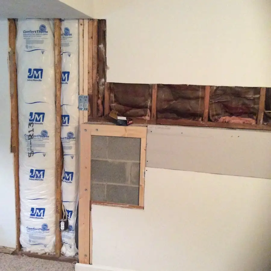 Wall insulation replacement during Contents Cleaning & Restoration in Round Lake Park